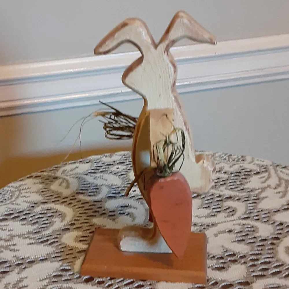 Wood Rabbit with Movable Arms